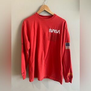 HERON PRESTON and NASA Collaboration Red Long Sleeve Men’s Shirt Small